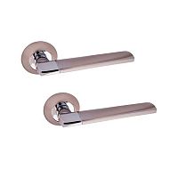 Ручки на розеті KEDR R10.092-AL SN/CP сатин/хром